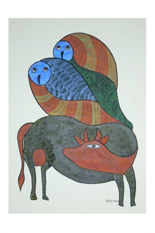 Gond Paper Multicolor Standard Size Painting