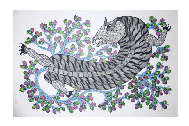 Gond Paper Multicolor Standard Size Painting