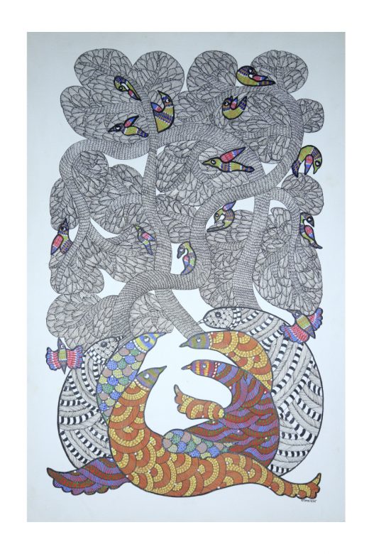 Gond Paper Multicolor Standard Size Painting