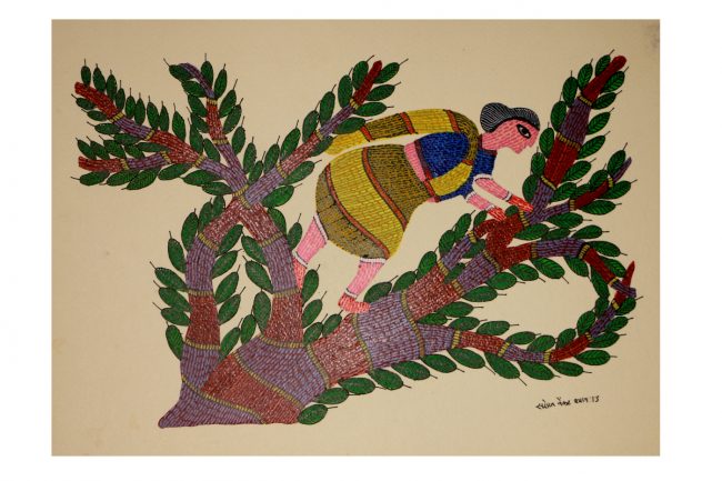 Gond Paper Multicolor Standard Size Painting