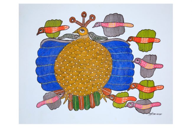 Handmade Multicolor Gond Paper Painting