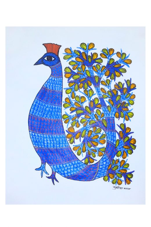 Handcrafted Gond Paper Multicolor Painting