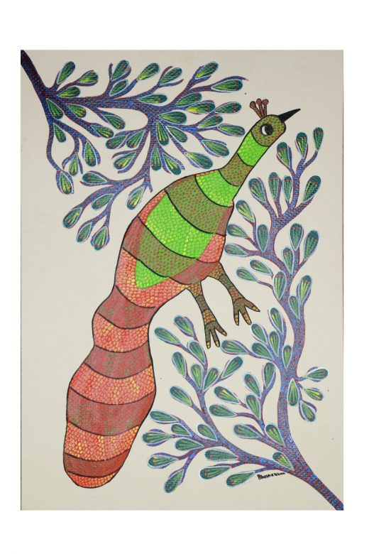 Handcrafted Gond Paper Multicolor Painting
