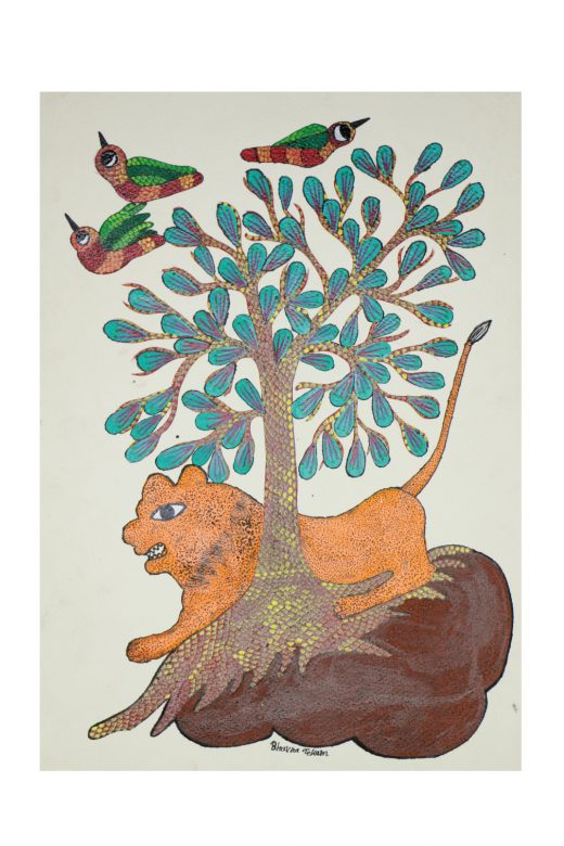 Handcrafted Gond Paper Multicolor Painting