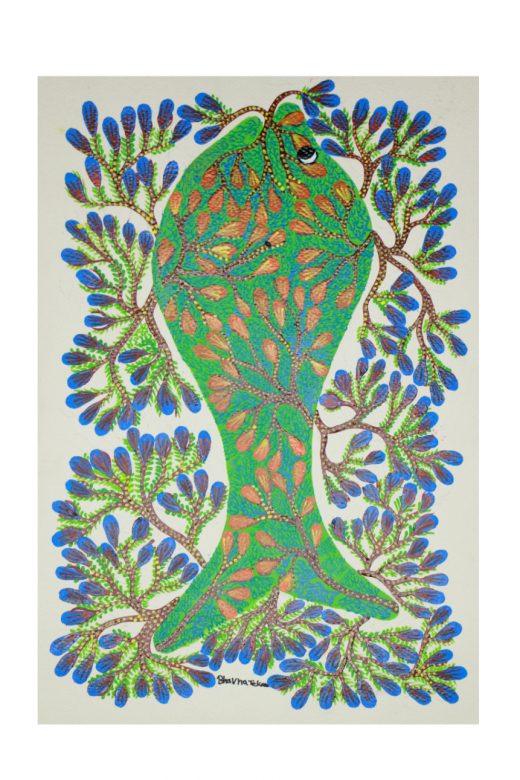 Handcrafted Gond Paper Multicolor Painting