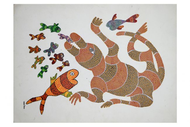 Handcrafted Gond Paper Multicolor Painting