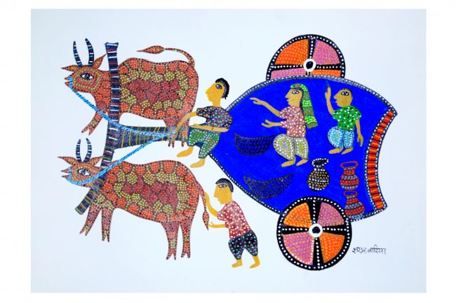 Handmade Multicolor Gond Paper Painting