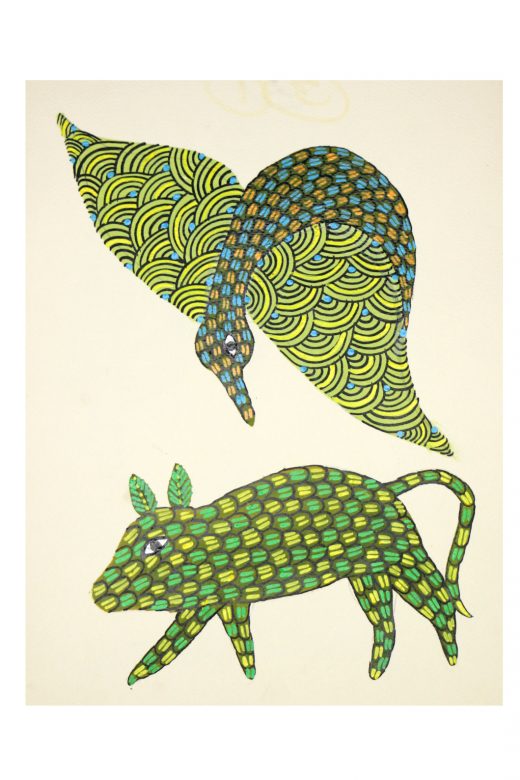 Handcrafted Gond Paper Multicolor Painting