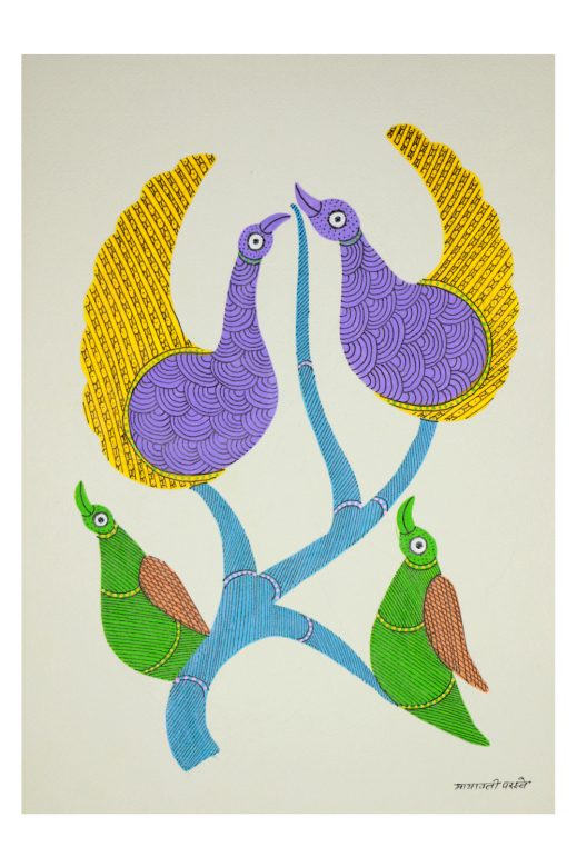 Handcrafted Gond Paper Multicolor Painting