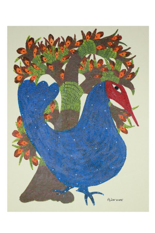 Handcrafted Gond Paper Multicolor Painting