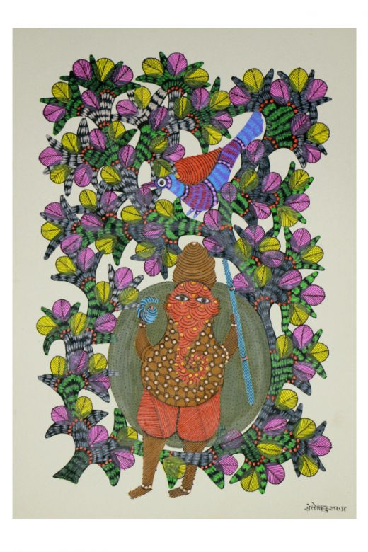 Handcrafted Gond Paper Multicolor Painting