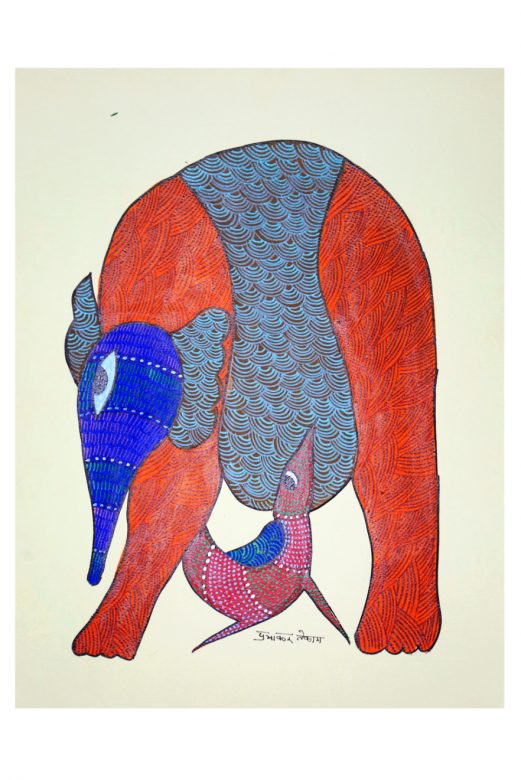 Handcrafted Gond Paper Multicolor Painting