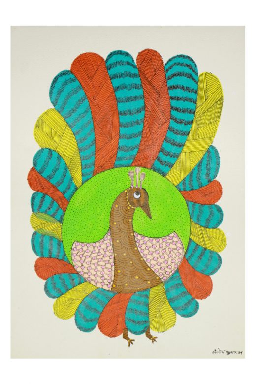 Handcrafted Gond Paper Multicolor Painting
