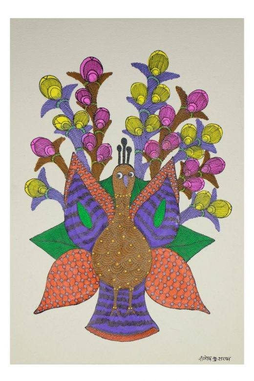 Handcrafted Gond Paper Multicolor Painting