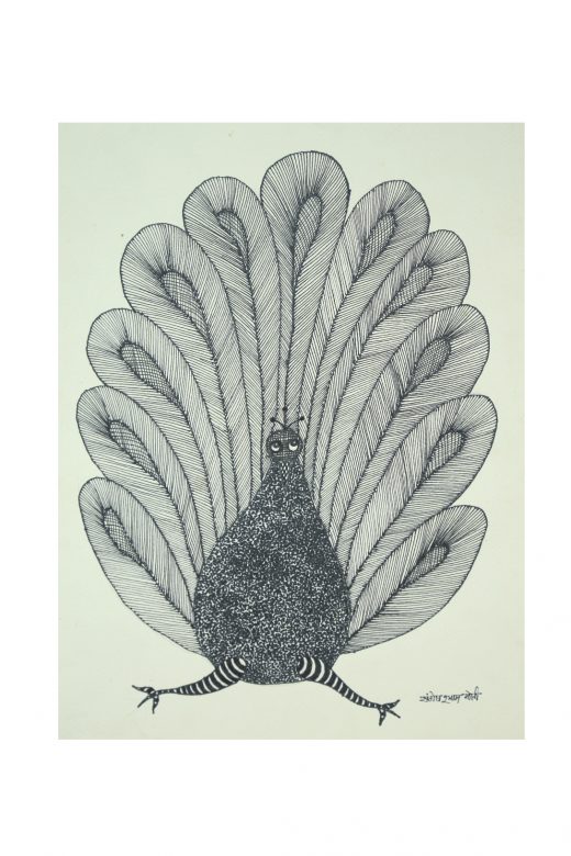 Handcrafted Gond Paper Multicolor Painting