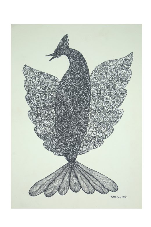 Handcrafted Gond Paper Multicolor Painting