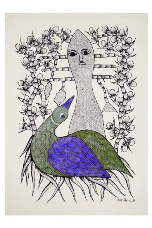 Handcrafted Gond Paper Multicolor Painting