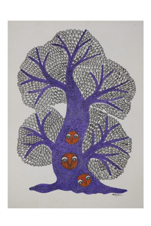 Handcrafted Gond Paper Multicolor Painting