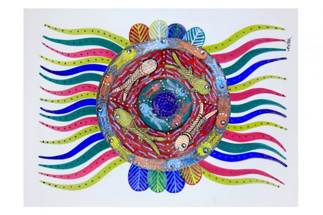 Handmade Multicolor Gond Paper Painting