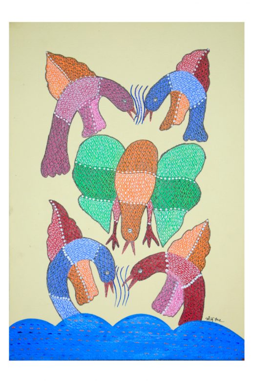 Handmade Multicolor Gond Paper Painting
