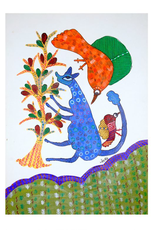 Handmade Multicolor Gond Paper Painting