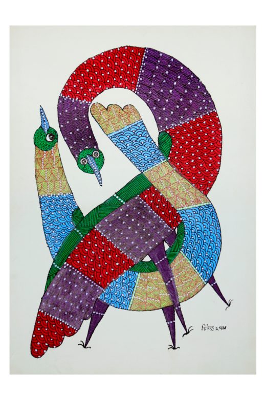 Handmade Multicolor Gond Paper Painting