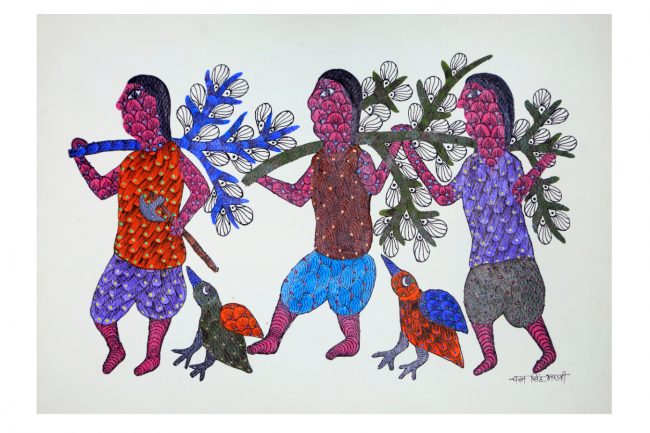 Handcrafted Multicolor Gond Paper Painting