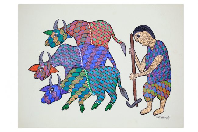 Handcrafted Multicolor Gond Paper Painting