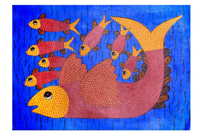 Handmade Multicolor Gond Paper Painting