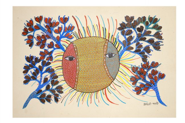 Handcrafted Multicolor Gond Paper Painting