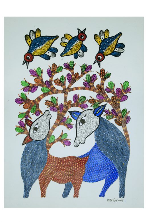 Handmade Multicolor Gond Paper Painting