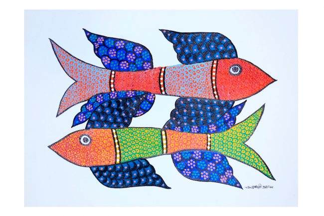 Handcrafted Multicolor Gond Paper Painting
