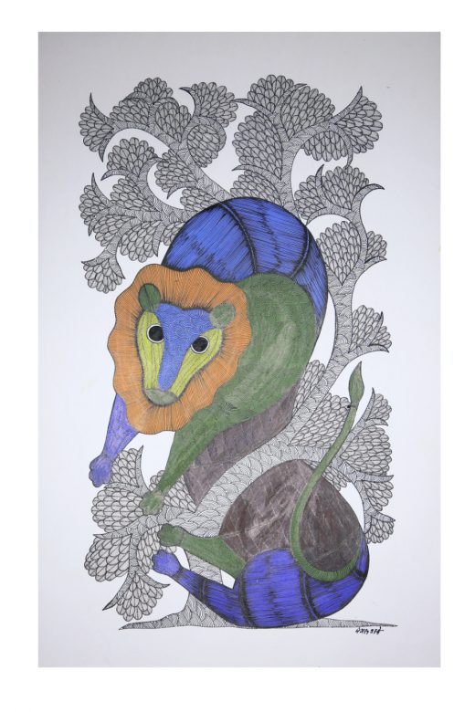Handcrafted Multicolor Gond Paper Painting