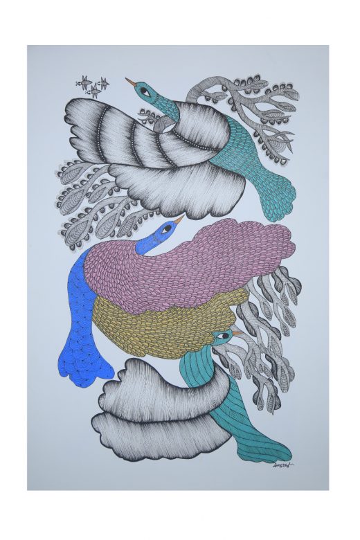 Handcrafted Multicolor Gond Paper Painting