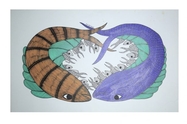 Handcrafted Multicolor Gond Paper Painting