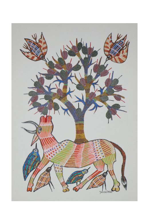 Handmade Gond Paper Painting