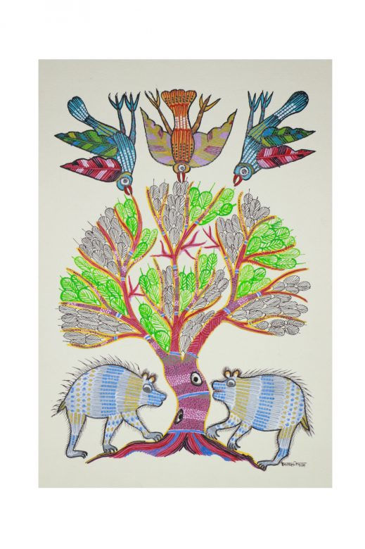 Handmade Gond Paper Painting