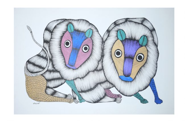 Handmade Gond Paper Painting