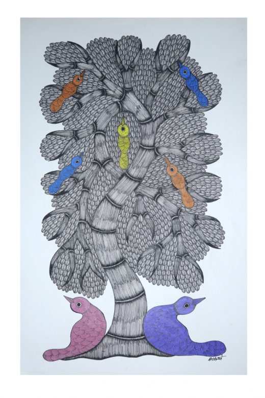 Handmade Gond Paper Painting