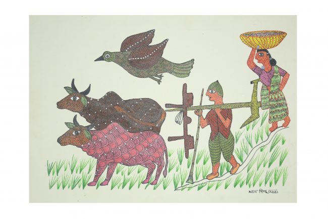 Handmade Gond Paper Painting
