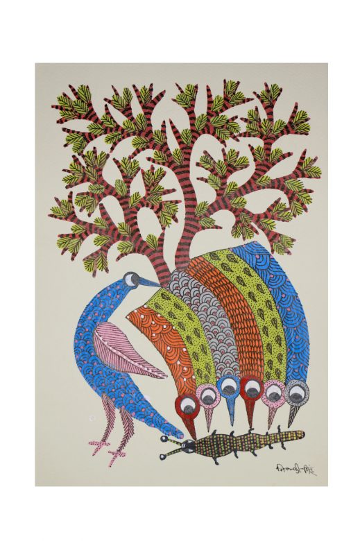 Handmade Gond Paper Painting