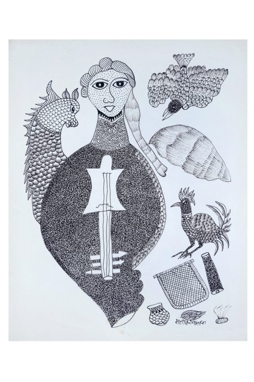 Handmade Gond Paper Painting