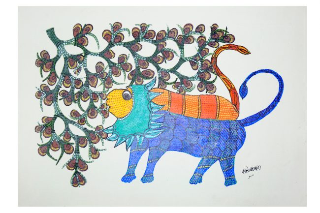 Handmade Multicolor Gond Paper Painting