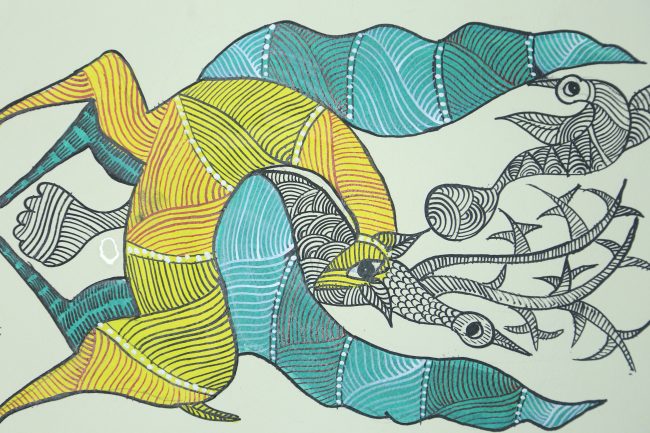 Handmade Multicolor Gond Paper Painting