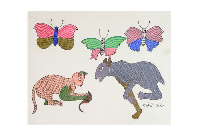Handmade Multicolor Gond Paper Painting
