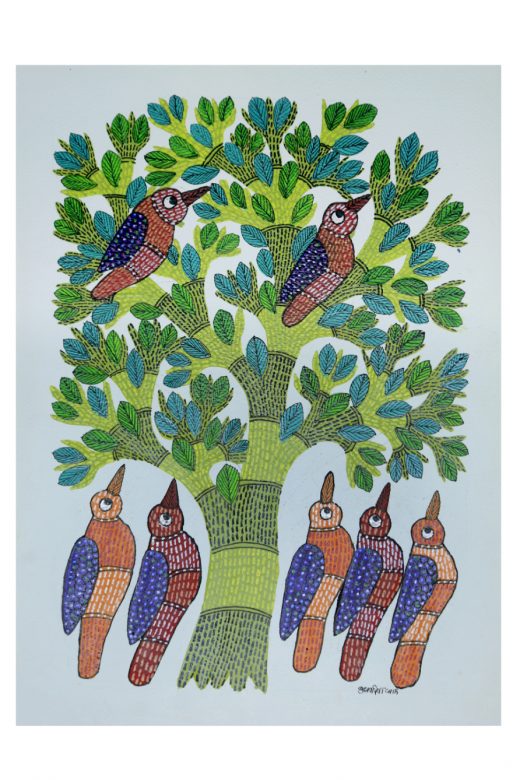 Handmade Multicolor Gond Paper Painting