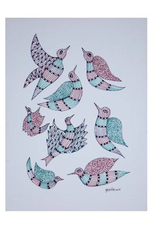 Handmade Multicolor Gond Paper Painting