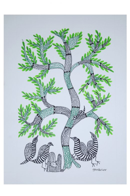 Handmade Multicolor Gond Paper Painting