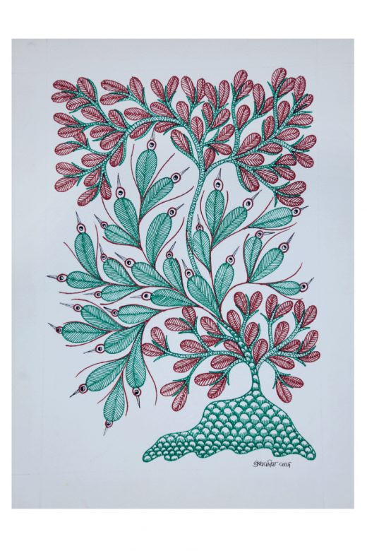 Handmade Multicolor Gond Paper Painting