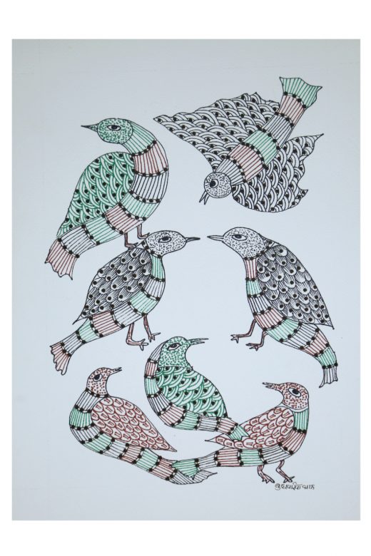 Handmade Multicolor Gond Paper Painting